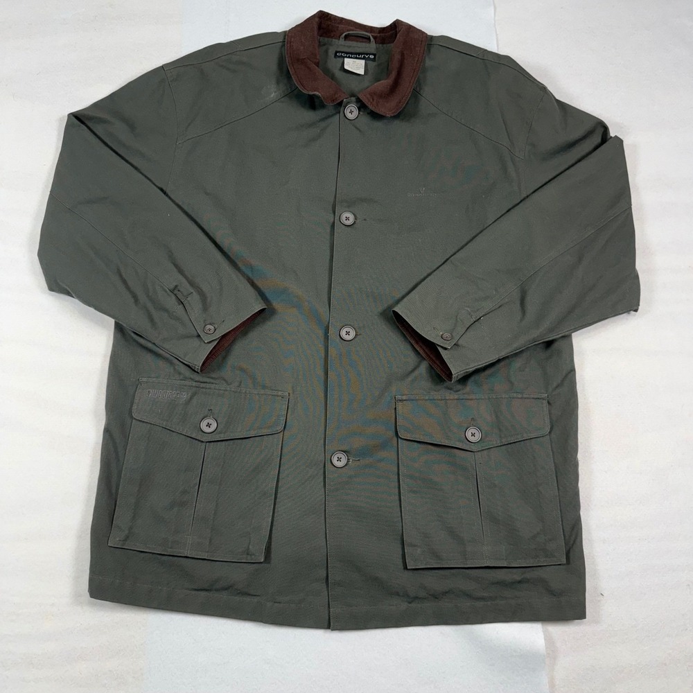 Vintage Concurve Windstopper Jacket Mens XXL Green Cotton Chore Coat